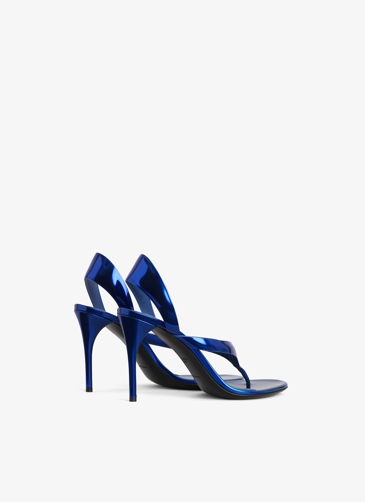INFRADITO SANDALS IN LAMINATED LEATHER ALAÏA BLUE INFRADITO SANDALS IN LAMINATED LEATHER
